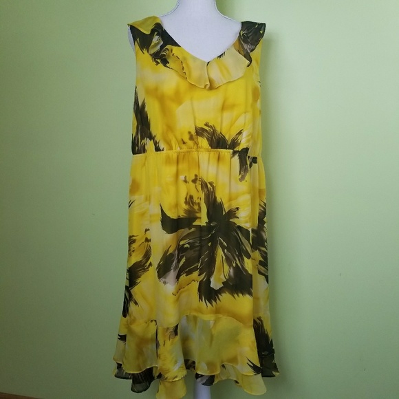 yellow dress size 20